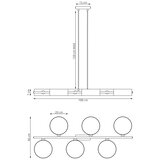 Viseći luster na sajli DRUMZ 6xE14/10W/230V crna/siva | Eponuda.com