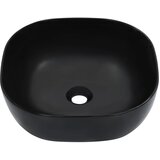 Maison Chic Umivalnik - Kopalna umivalnik - Lavabo 42,5x42,5x14,5 cm keramičen črn, (21684752) Cene