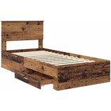  Krevetna konstrukcija Staro drvo 90 x 190 cm Konstruirano drvo Smeđa 200 x 93 x 90 cm | Shoptok.si