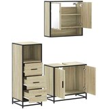 vidaXL 3-dijelni set kupaonskog namještaja boja hrasta sonome drveni | shoptok.hr