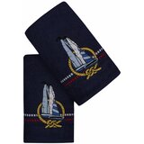  marina - dark blue yelken v2 dark blueredwhitebeigeblue hand towel set (2 pieces) Cene