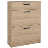 Preklopna omarica za čevlje v hrastovem dekorju v naravni barvi 70x94x24 cm Escape –