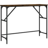 Maison Chic konzolna miza - miza ob steni dimljen hrast 100x32x75 cm inženirski les, (21785847) Cene