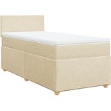  Okvir kreveta s oprugama i madrac krem 80x200 cm od tkanine | shoptok.hr