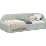 vidaXL Kutni okvir kreveta s uzglavljem Svjetlosiva 90 x 200 cm Baršun | shoptok.hr