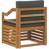 Zunanji kavč Masivno akacijevo les in poliester Naravna, (5000271782) | Shoptok.si