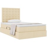  Postelja s shranjevanjem Krema 120 x 200 cm Umjetno usnje, (5000105177) | Shoptok.si