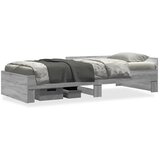 Maison Chic Posteljni okvir - Enojna postelja - Postelja za odrasle siva sonoma 75x190 cm inženirski les-J15266, (21770203) | Shoptok.si