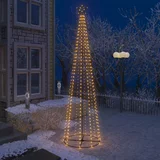 vidaXL Stožasto božićno drvce s 400 bijelih LED žarulja 100 x 360 cm