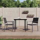  Vrtne stolice 2 kom crne 54 x 62,5 x 89 cm od poliratana | shoptok.hr