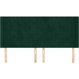  Uzglavlje s ušima tamnozeleno 183x16x118/128 cm baršunasto | Eponuda.com