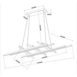  Ondaluce - prigušiva LED luster na sajli MOVIDA LED/114W/230V zlatni | Eponuda.com