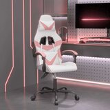 vidaXL Igraća stolica bijelo-ružičasta od umjetne kože | shoptok.hr
