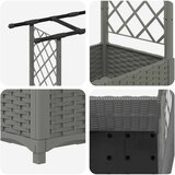  Povišeni krevet s mrežom i krovom Svjetlosiva 203 x 40 x 136 cm | Eponuda.com