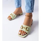 Gemre Green heeled flip-flops with a chain Chabot Cijene