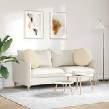  Jastučići za sjedenje 2 pcs Krema Ø50 x 19 cm tkanina | shoptok.hr