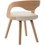  Blagovaonske stolice od savijenog drva i umjetne kože 6 kom krem | shoptok.hr