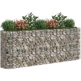 vidaXL Visoka greda gabion pocinkano železo 260x50x100 cm | Shoptok.si