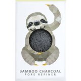 The Konjac Sponge Company rainforest sloth mini face puff with bamboo charcoal Cene