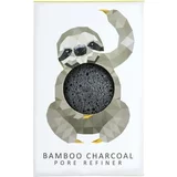 The Konjac Sponge Company rainforest sloth mini face puff with bamboo charcoal