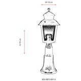 Opviq Vanjska zidna lampa BSU-68213-BSY-K, 53 cm, IP65, E27, 40W, Crna | Eponuda.ba