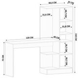 Hanah home Set radni sto sa policom za knjige Rb-087, Bijela | Eponuda.ba