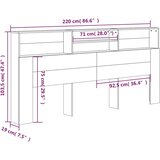  Uzglavlje s ormarićem boja hrasta sonome 220 x 19 x 103,5 cm | Shoptok.si