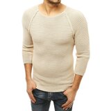 DStreet Sweter męski wkładany przez głowę beżowy