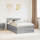  Krevetna konstrukcija s uzglavljem Siva Sonoma 120 x 190 cm | shoptok.hr