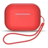 Silikonska torbica za AirPods 1 / Airpods 2 + zapestnica - Rdeča