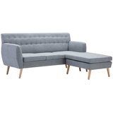  Kutna garnitura od tkanine 171,5 x 138 x 81,5 cm svjetlosiva | shoptok.hr