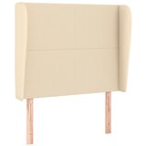 Maison Chic vzglavna omarica - nočna omarica - posteljna omarica z ušesi krem 103x23x118/128 cm blago, (21711961) Cene