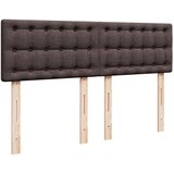 vidaXL Box spring postelja z vzmetnico temno rjav 140x190 cm blago, (21310912) | Shoptok.si