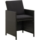  3-dijelni vrtni blagovaonski set s jastucima crni | shoptok.hr