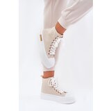 Boto High Women's Sneakers On Platform Beige Laviriona | Shoptok.si