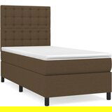 Maison Chic Box spring postelja - Vzmetna postelja z vzmetnico temno rjava 80x200 cm blago SL483, (21909420) | Shoptok.si