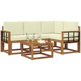  Set vanjskih sofa 5 kom. Prirodna i krem | shoptok.hr