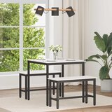  Stol za objedovanje Bijelo 80 x 80 x 75 cm Čvrsto borovo drvo | shoptok.hr