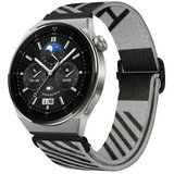 INF združljiv z huawei GT3 pro/buds nastavljiv najlonski pleten elastičen pašček grey+black 20 mm, (5000090702) | Shoptok.si