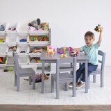 GINGER dečiji sto sa 4 stolice – drveni dečiji sto za igru i učenje, sivi set ( TF-6645-G ) | Eponuda.com
