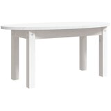 Maison Chic Klubska mizica - kavna mizica - Nizka mizica bela 80x40x35 cm trdna borovina, (21754267) Cene