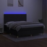  box spring s madracem LED crni 180x200 cm od tkanine | shoptok.hr