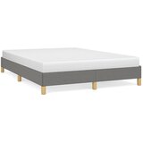 Maison Chic Posteljni okvir - Dvoposteljna postelja - Zakonska postelja brez vzmetnice temno siv 140x190 cm blago-J12896, (21775360) | Shoptok.si