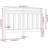  Uzglavlje za krevet boja meda 146 x 4 x 100 cm masivna borovina | shoptok.hr