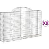  Lučne gabionske košare 9 kom 200x30x120/140cm pocinčano željezo | Eponuda.ba