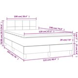  Krevet s oprugama i madracem LED tamnosmeđi 120x190 cm tkanina | shoptok.hr