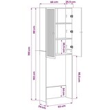  Kabinetska WC EDE Hrast sonoma 66 x 25 5 x 190 cm - Hrast sonoma | shoptok.hr