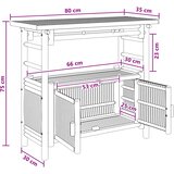  Konzolna stolica s policom Prirodna 80 x 35 x 75 cm Bambus | Eponuda.ba
