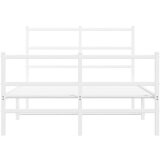 Metalni okvir kreveta uzglavlje i podnožje bijeli 120x200 cm | shoptok.hr