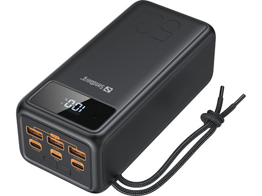 Sandberg PowerBank - Powerbank USB-C PD 130W 50000 (vanjska; LED lampa; crna) | shoptok.hr